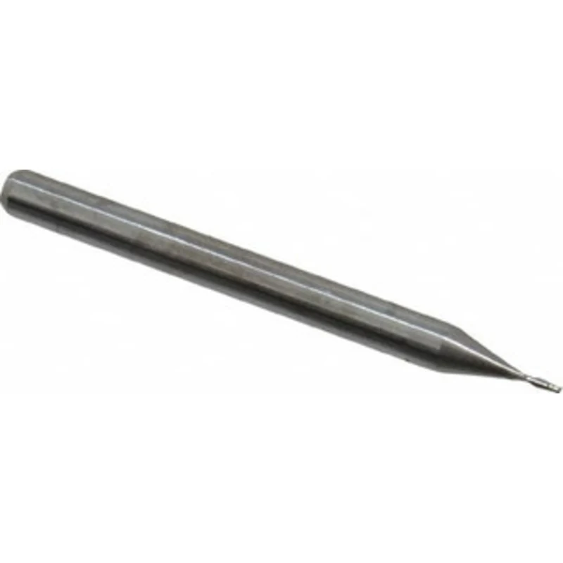 KYOCERA SGS 0.026, 0.078 LOC, 1/8 Shank Diam, 1-1/2 OAL, 2 Flute, Solid Carbide Square End Mill Single End, Uncoated,...